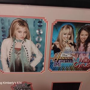 Miley Cyrus & Max Azria Pink and Teal Hannah Montana Collage Frame
